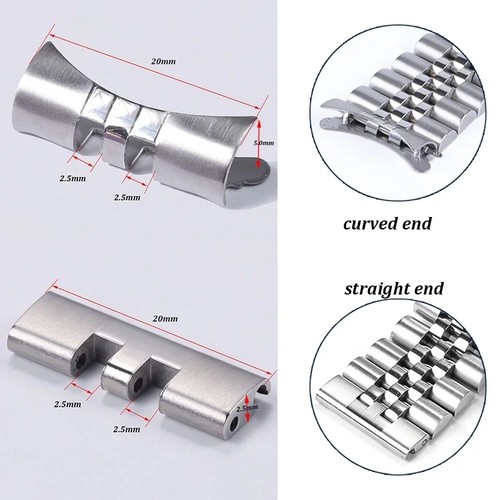 2pcs watch bracelet curved end - 2pcs,