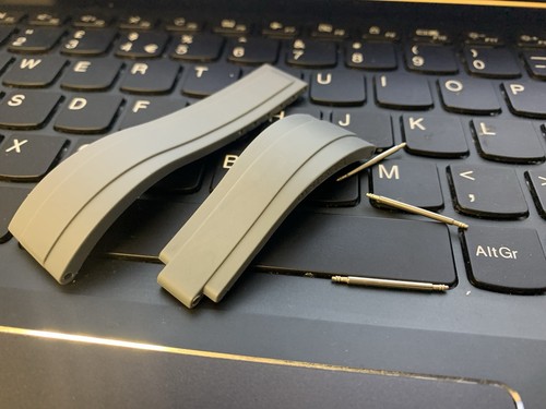 20mm grey rubber strap - , fits