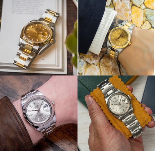 Stainless steel oyster - steel, strap